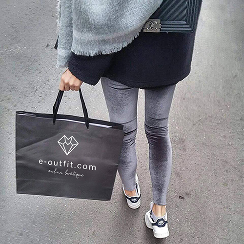 e-outfit grey velvet leggings